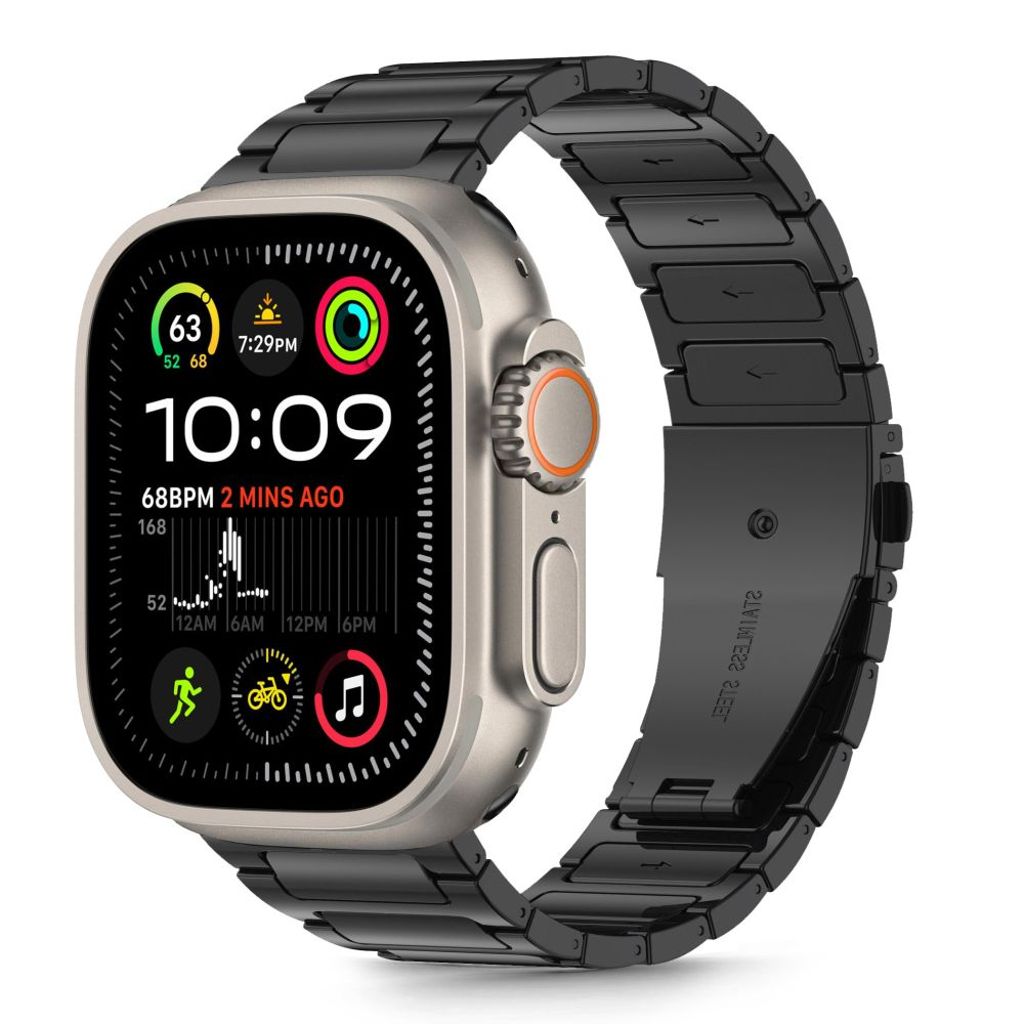 Tech-Protect Stainless Watch Strap for Apple Watch 44/45/46/49 mm - Black