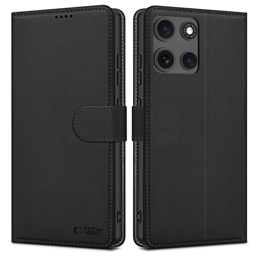 Tech-Protect plånboksfodral till Motorola Moto G15 / G15 Power – svart