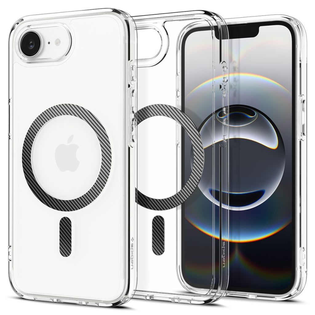 Spigen Ultra Hybrid MagSafe skal till iPhone 17e/16e – Transparent