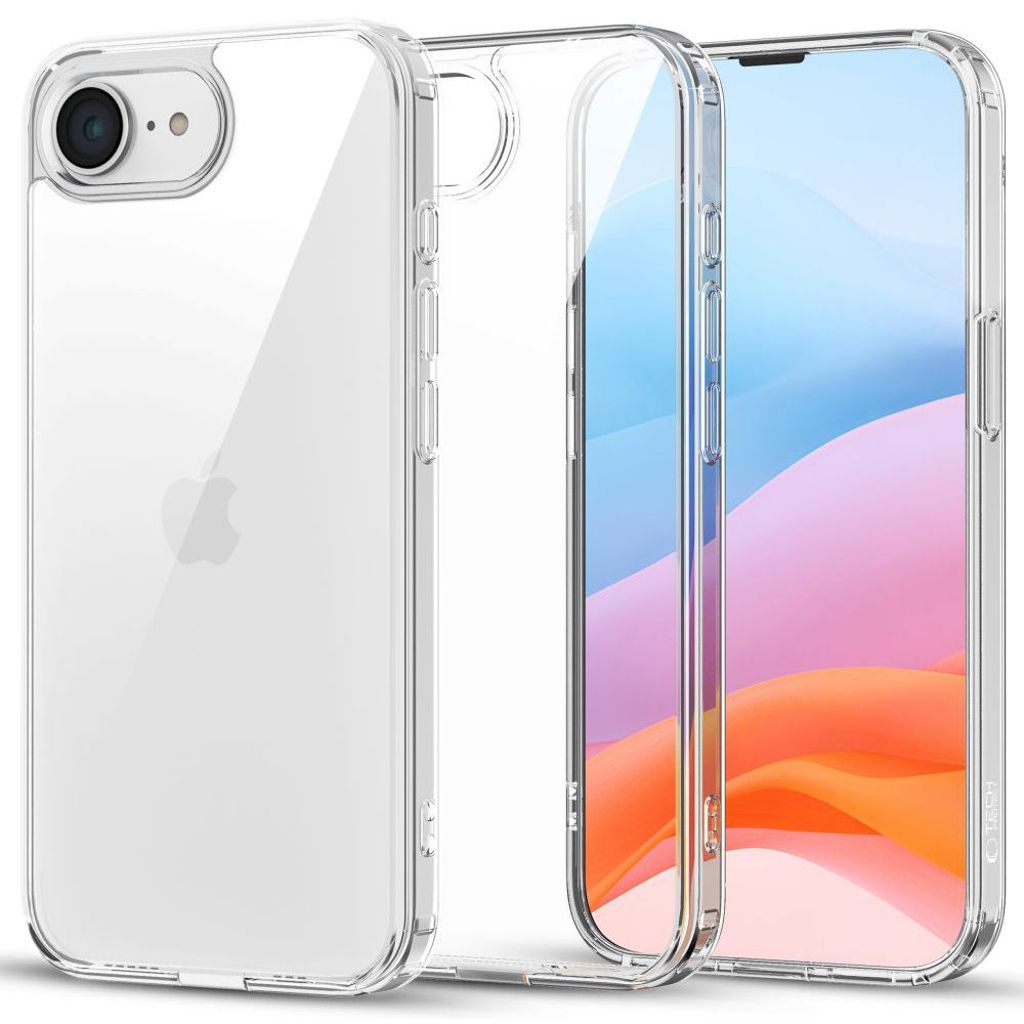 Tech-Protect FlexAir Hybrid skal till iPhone 17e/16e – Transparent