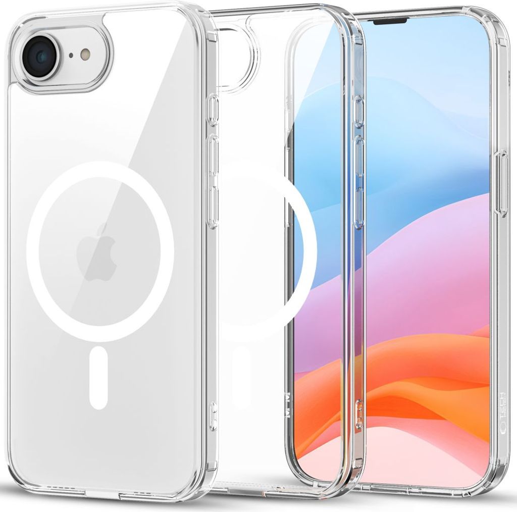 Tech-Protect FlexAir Hybrid MagSafe skal till iPhone 17e/16e – Transparent