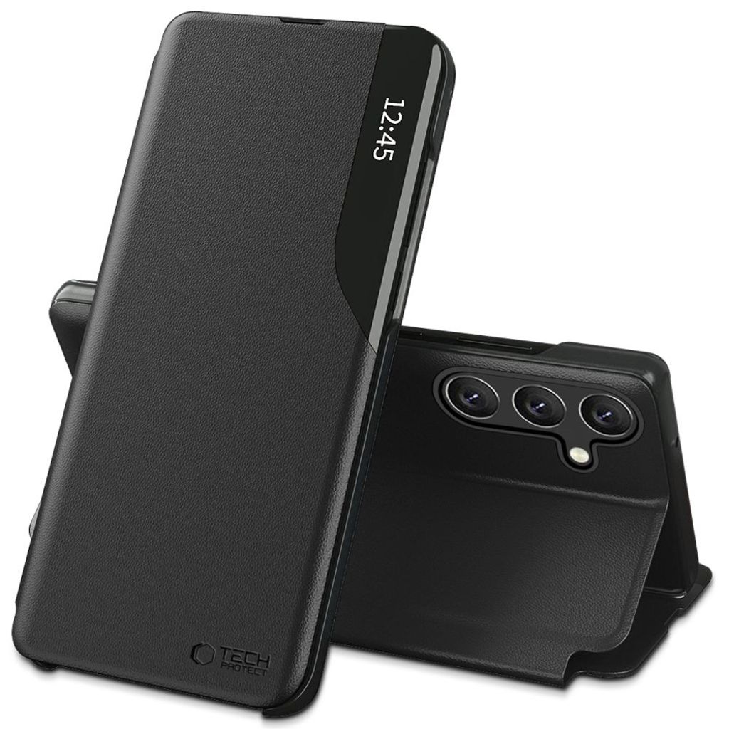 Tech-Protect Smart View fodral till Samsung Galaxy A56 5G – svart