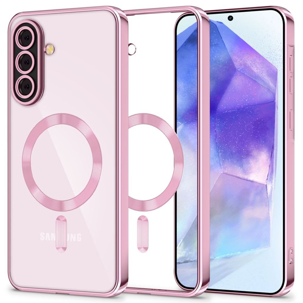 Tech-Protect MagFlex MagSafe skal till Samsung Galaxy A56 5G – Transparent rosa