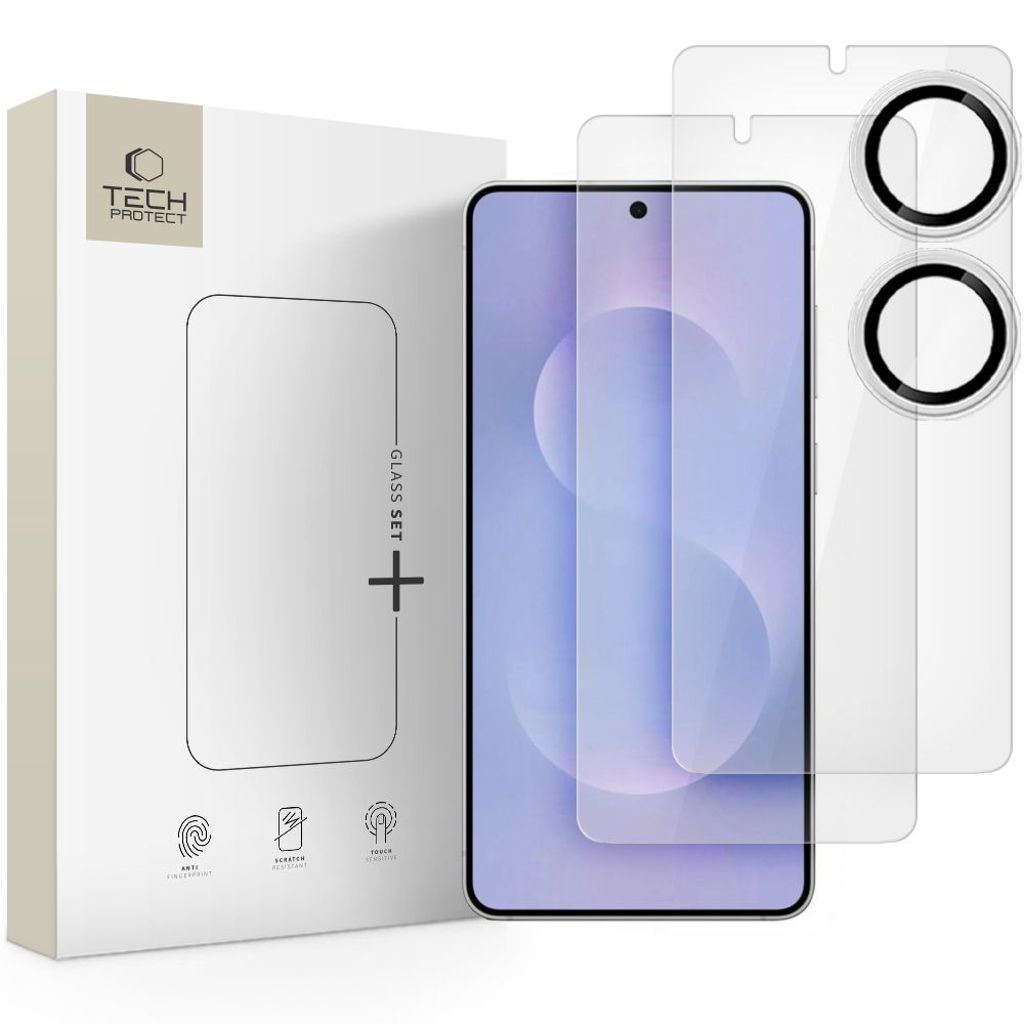 Tech-Protect Glass Set+ 3-pack Screen & linsskydd för Samsung Galaxy S25 Edge