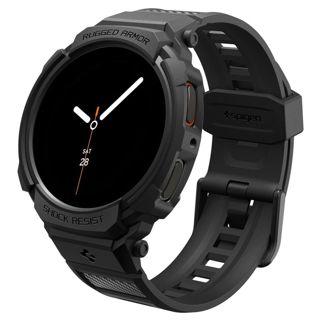 Spigen Rugged Armor Pro Watch Strap & skal Samsung Galaxy Watch 8 40mm – svart