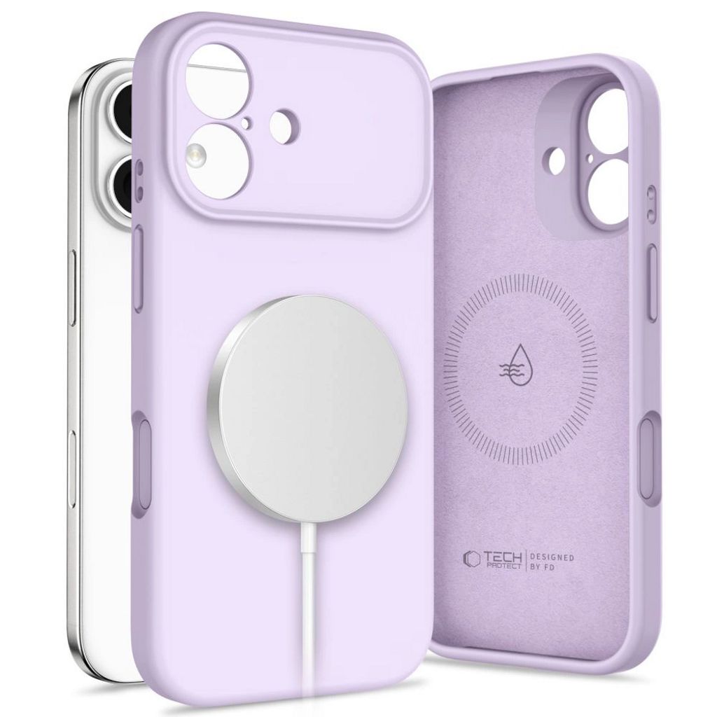 Tech-Protect Silicone MagSafe skal till iPhone 17 – lila