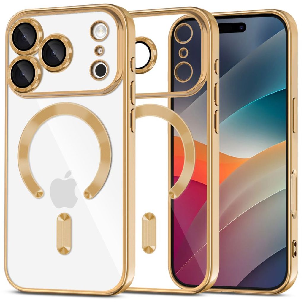 Tech-Protect MagFlex MagSafe skal till iPhone 17 Pro Max – Transparent guld
