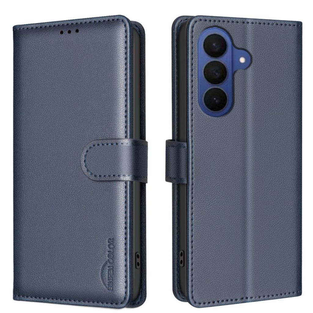 BINFEN COLOR Samsung Galaxy S26 plånboksfodral RFID Blocking – blå