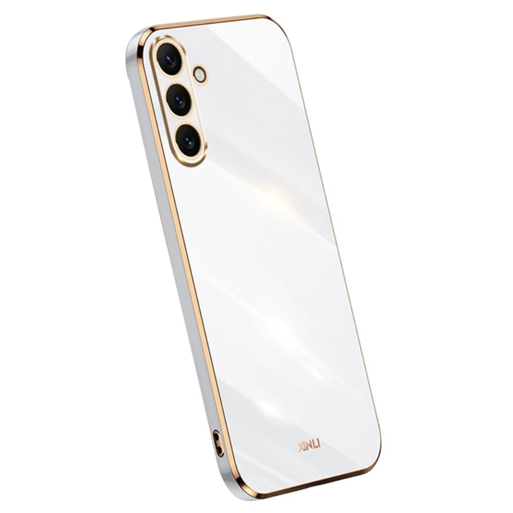 XINLI Samsung Galaxy A16 skal with guld frame – vit