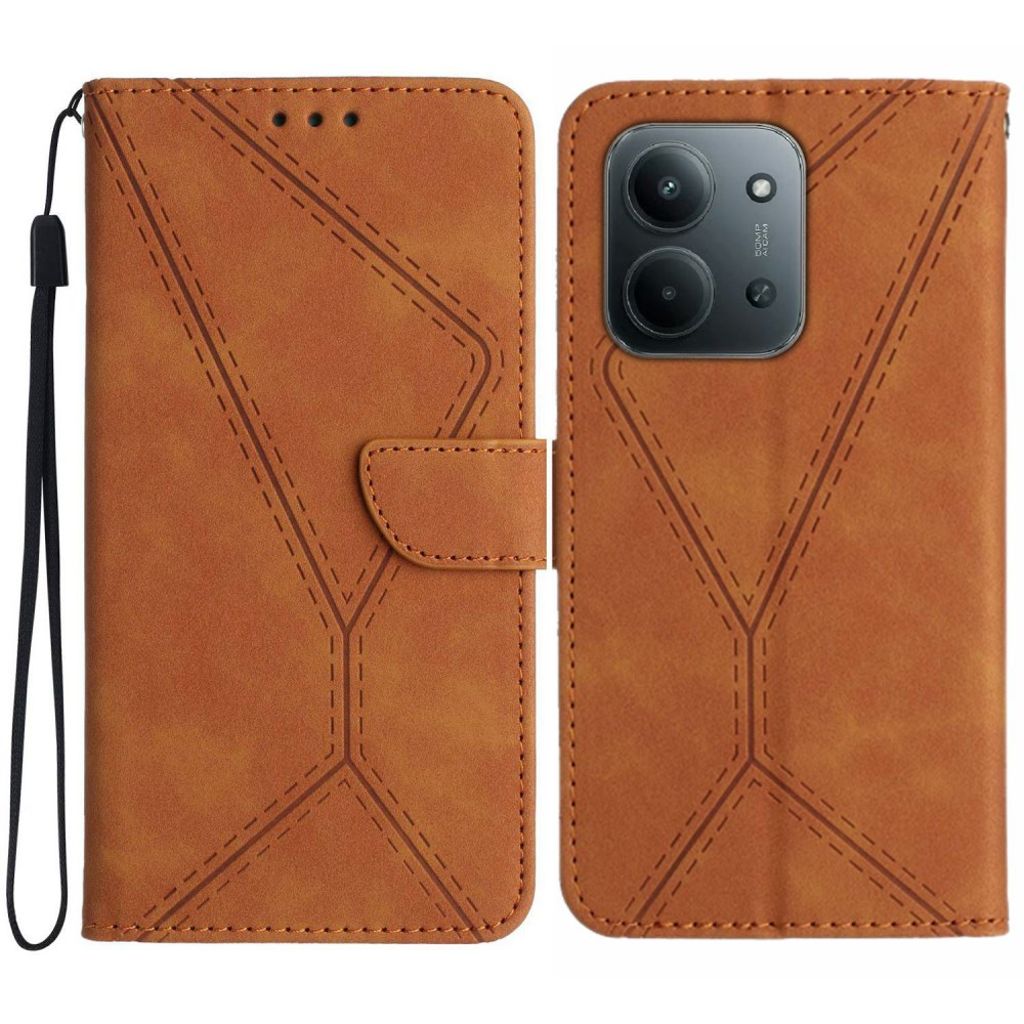 Xiaomi Redmi 15C 5G / 15C 4G plånboksfodral – brun