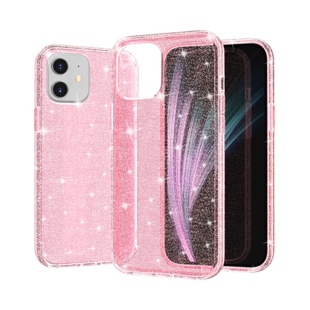 IPhone 12 Mini fodral Glitter – rosa