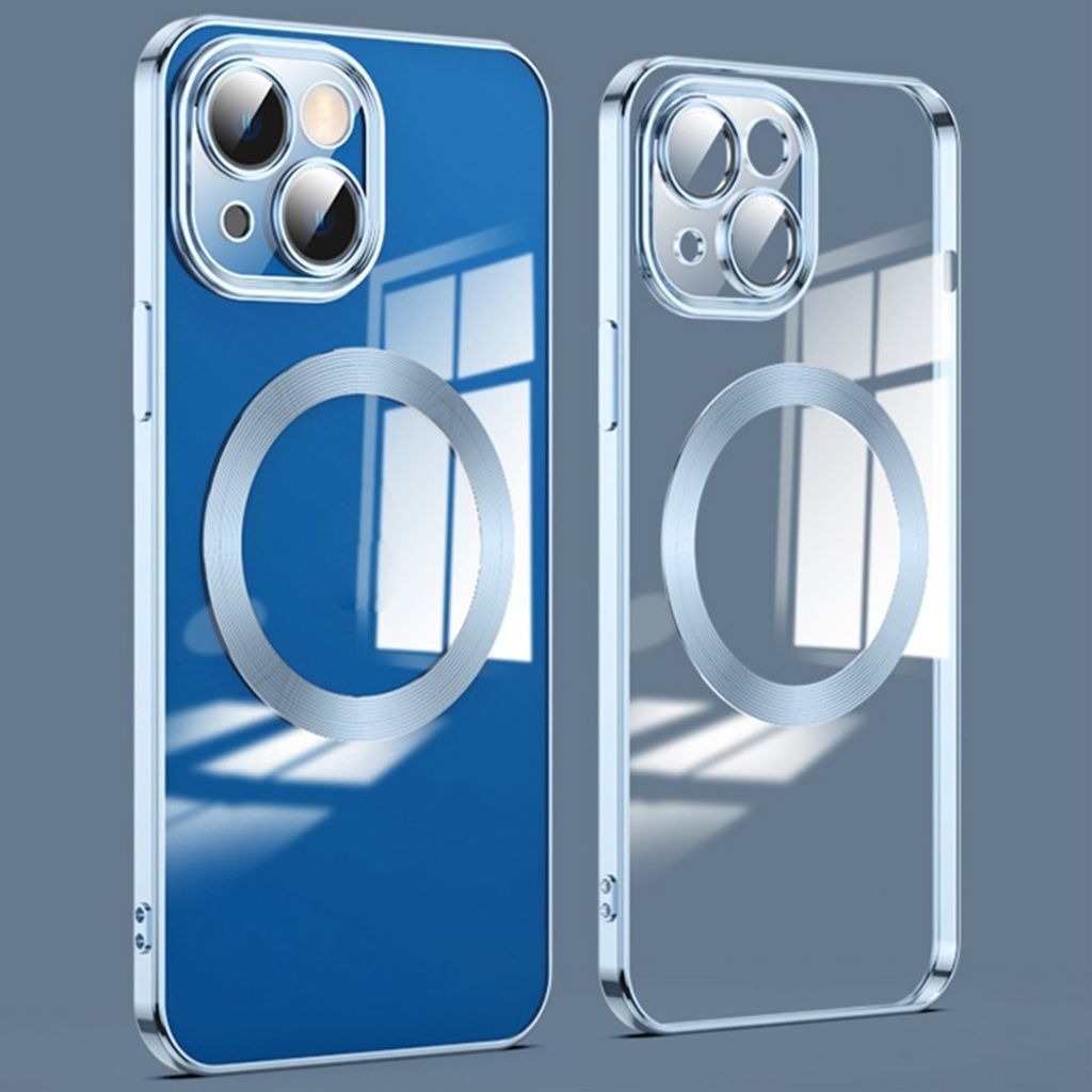 IPhone 14 MagSafe skal with Lens Protector – blå