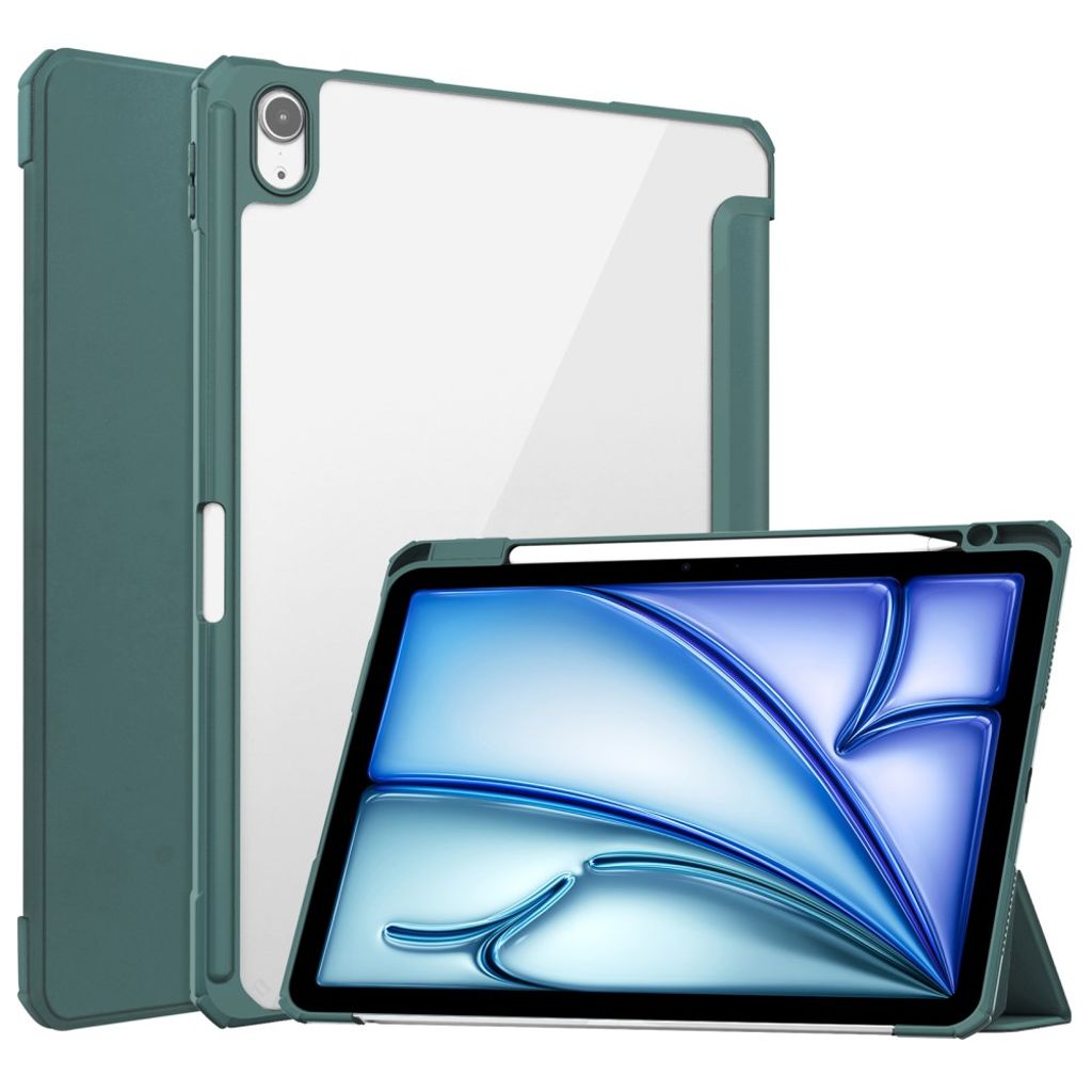 iPad Air 11" 2024/2025/2026 Tri-fold Cover with Pen slot- Green