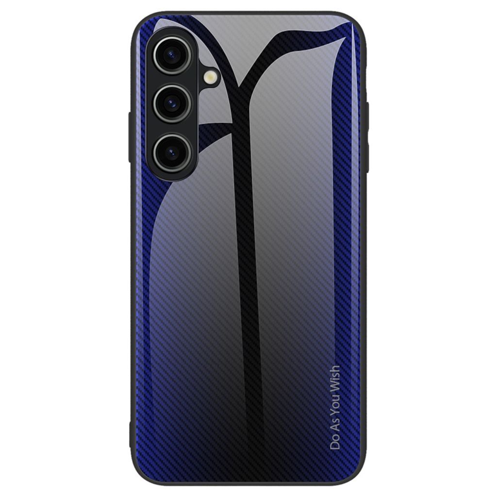 Samsung Galaxy A55 skal with härdat glas back – Dark blå