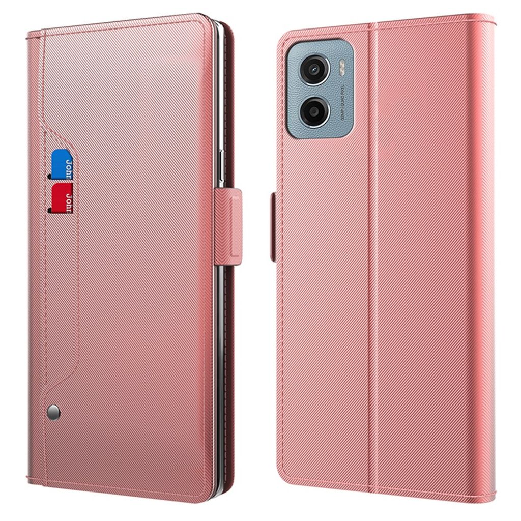 Motorola Moto G05 4G / E15 4G plånboksfodral - roséguld
