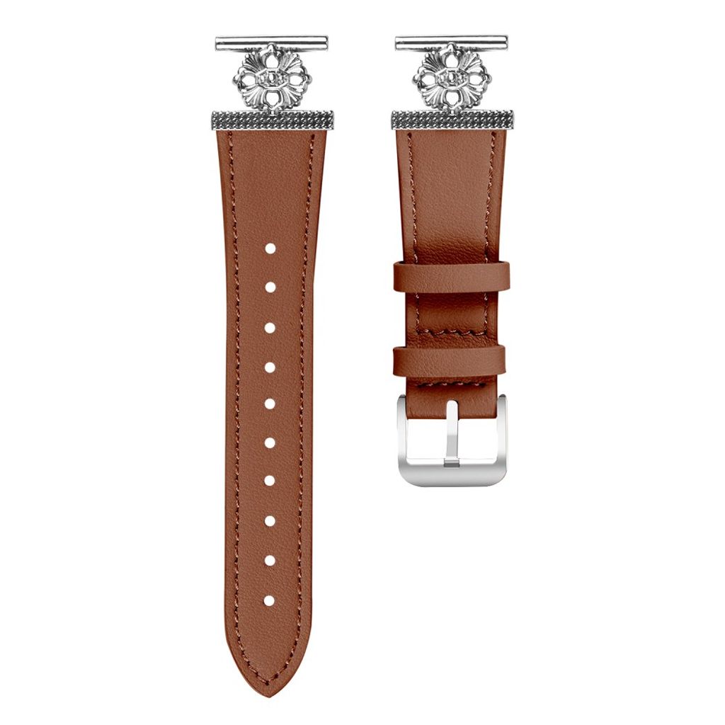 Garmin Approach S40/Forerunner 158 Watch Strap with Floral Decoration - Brown