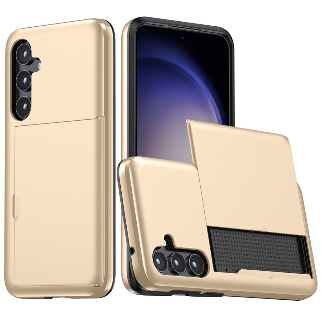Samsung Galaxy S25 Plus Case with Card Holder - Gold