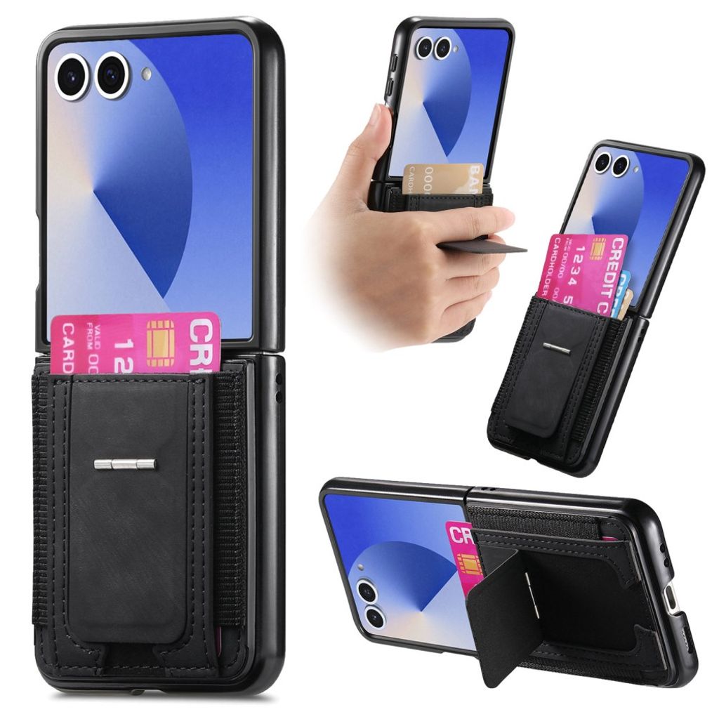 Samsung Galaxy Z Flip7 5G skal with Card Holder – svart