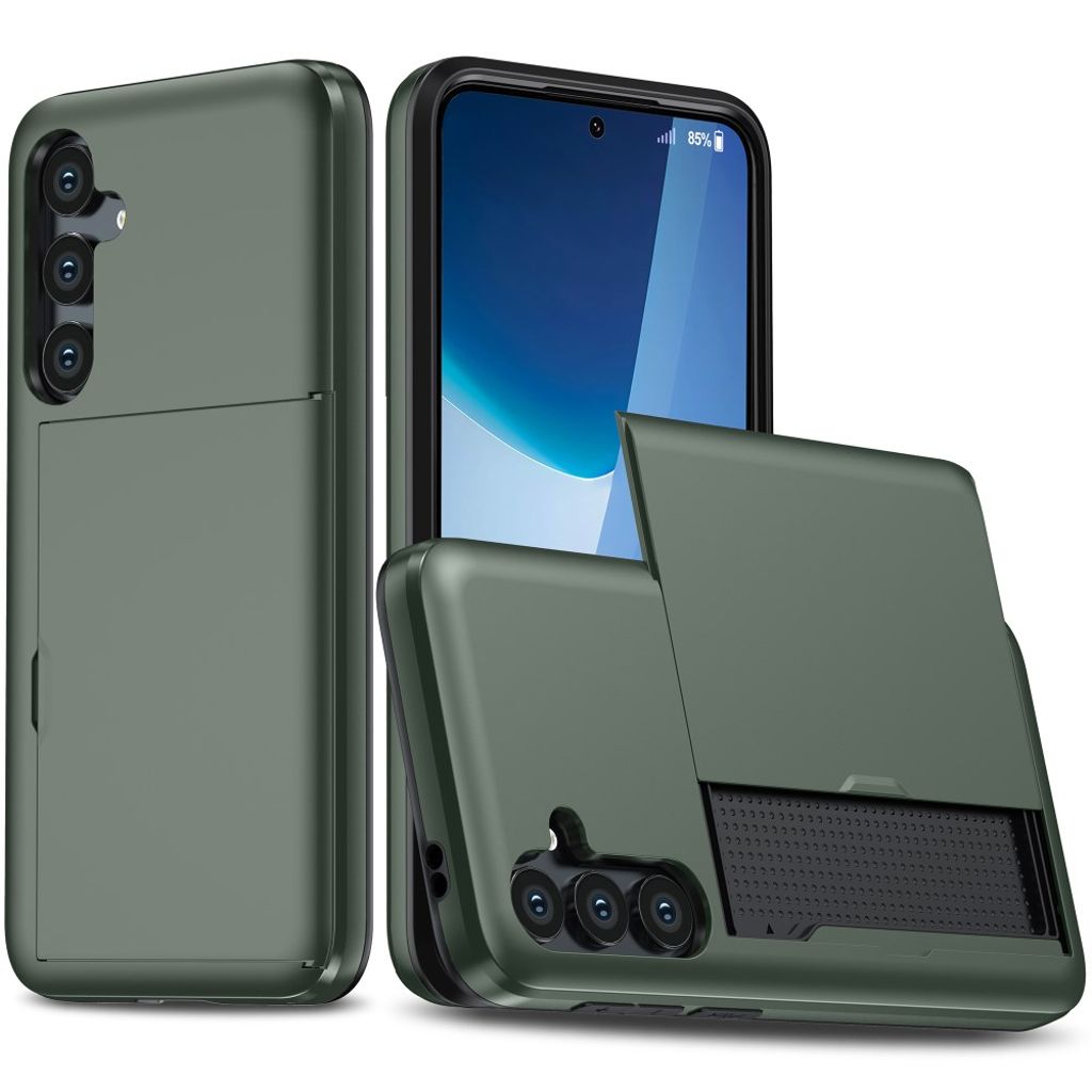 Samsung Galaxy S25 FE skal with kortfack – grön