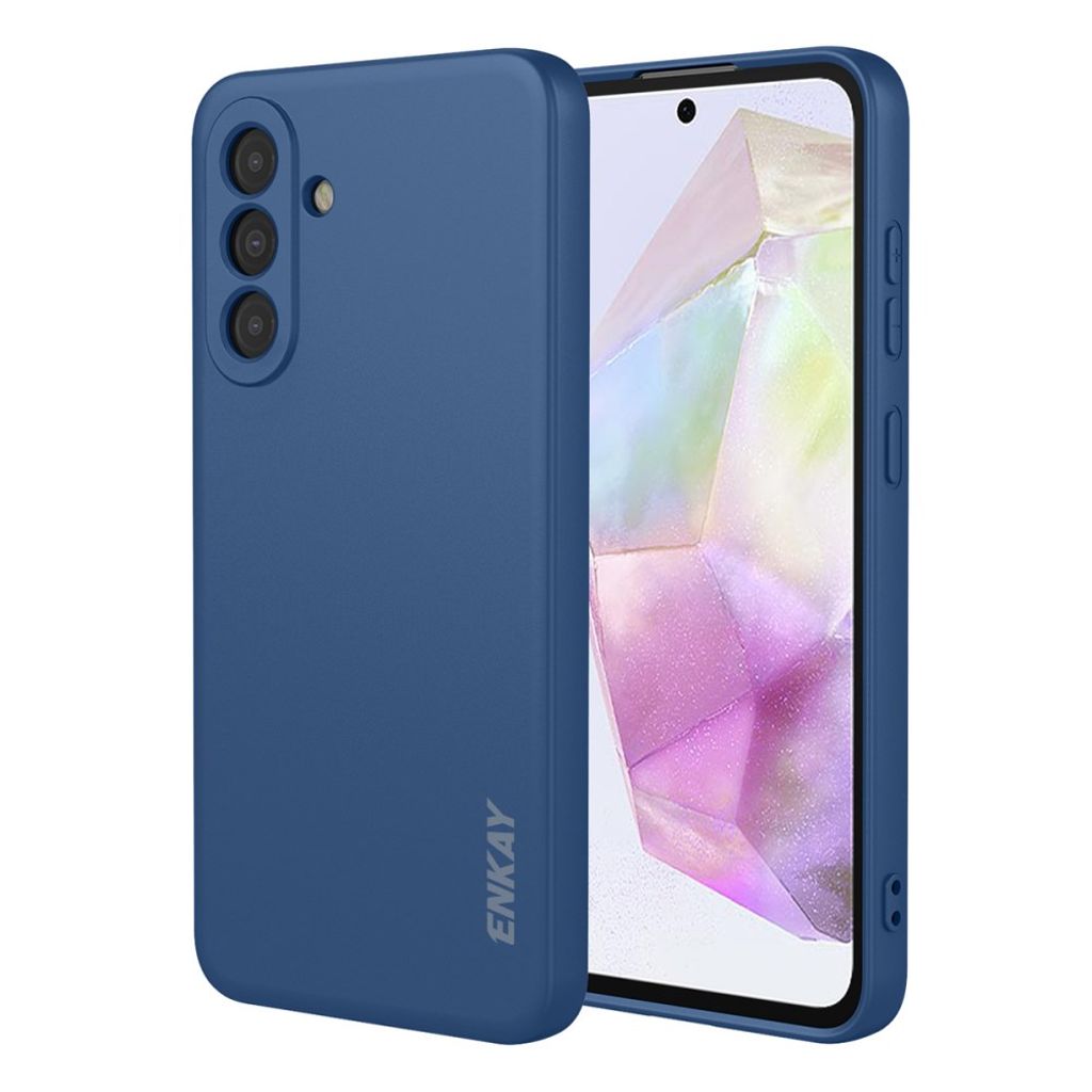 ENKAY HAT PRINCE Samsung Galaxy A37 5G Silicone Case - Dark Blue