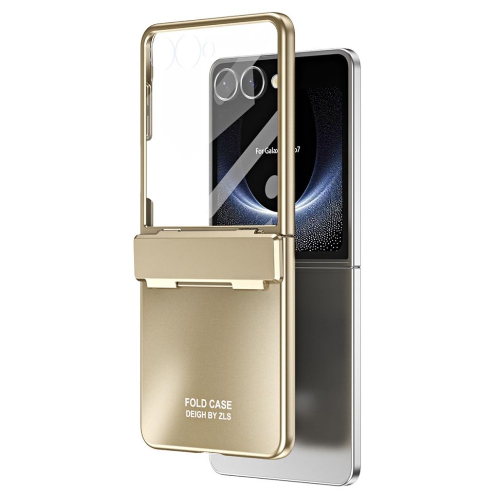 Samsung Galaxy Z Flip7 5G skal with skärmskydd – guld