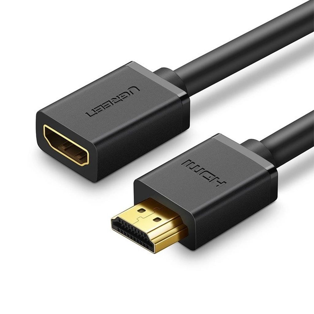 Ugreen HDMI (female) to HDMI (male) extension cable, 19 pin, 1.4v, 4K, 60Hz, 30AWG, 2m - Black