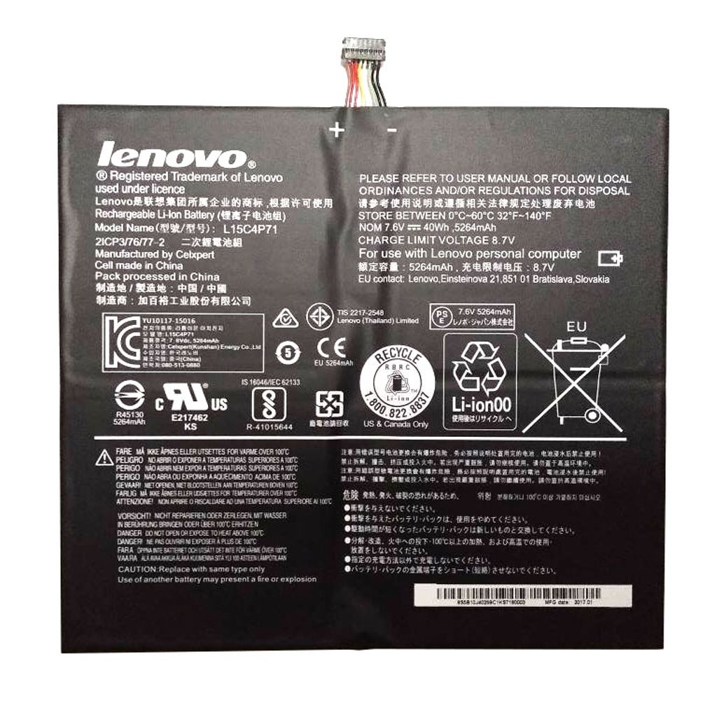 Lenovo Battery Chelsea CP/C L15C4P71 7.6V 40Wh 4C bty L15C4P71 5B10J40259