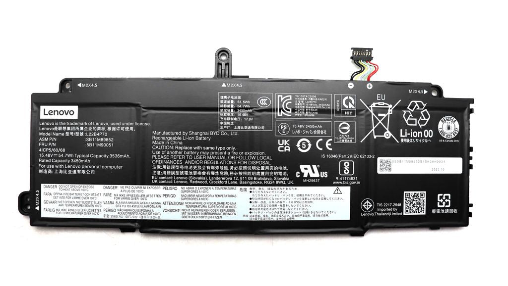 Lenovo Laptop Battery Internal, 4c 54.7Wh, Li-ion, BYD
