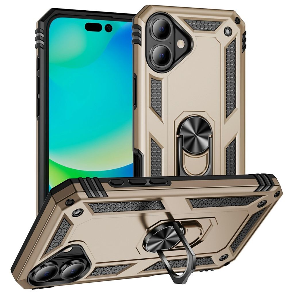 iPhone 17 Case with Ring holder - Gold