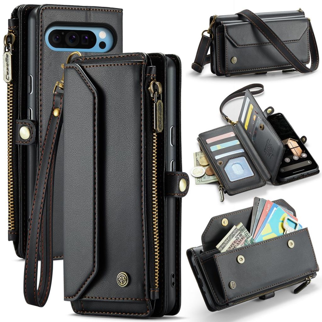 CASEME Google Pixel 10 Pro XL Cover with 10 Card Slots - Black