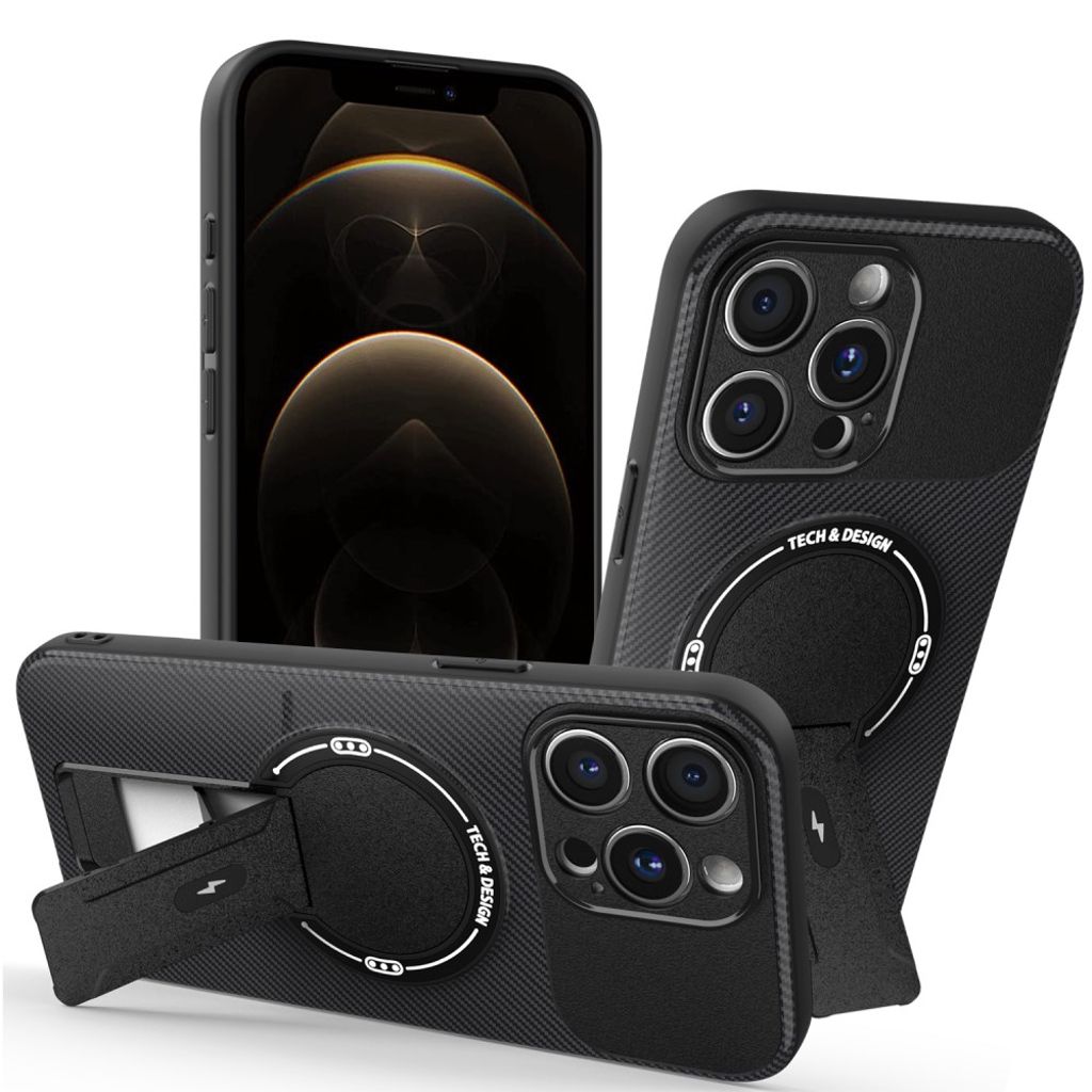 iPhone 12 Pro Case with Stand - Black