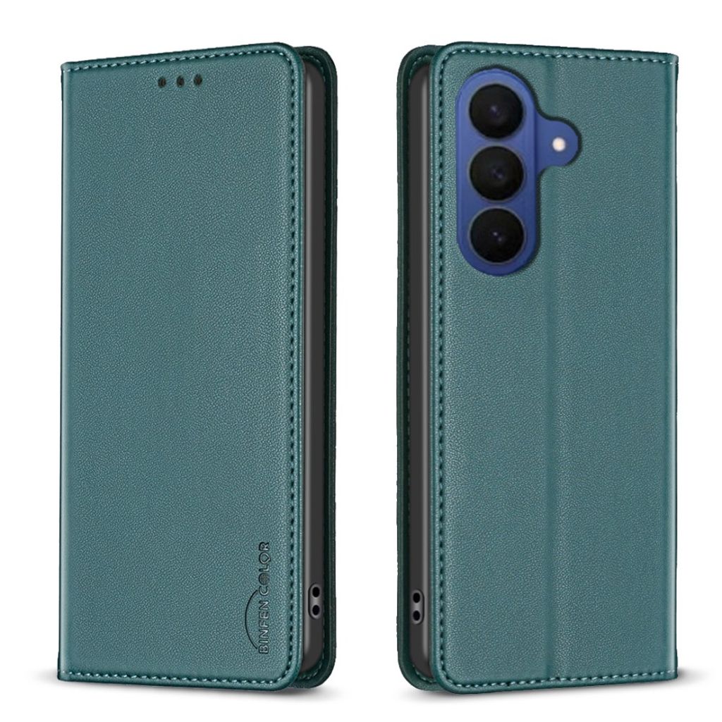BINFEN COLOR Samsung Galaxy A57 5G plånboksfodral Card Holder stativ – grön