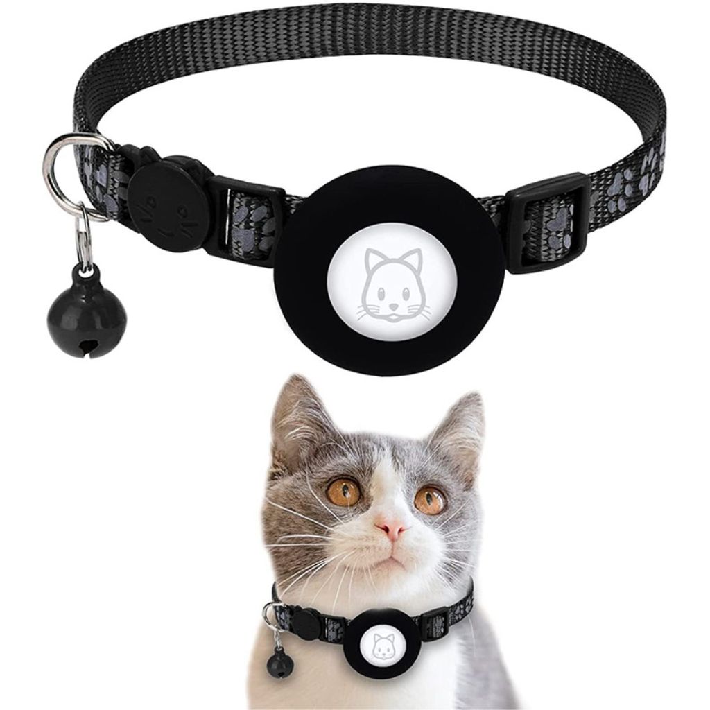 AirTag cat collar with bell - Black