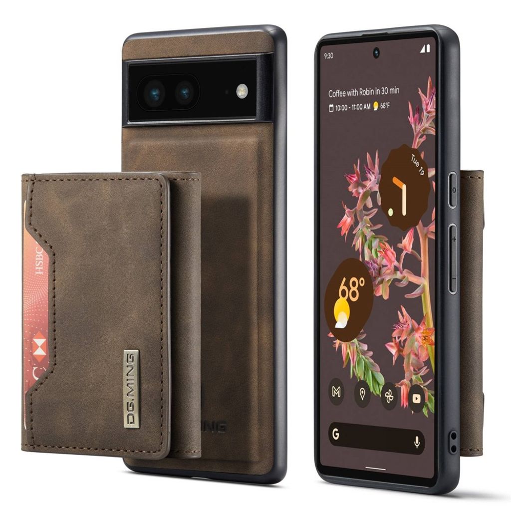 DG.MING M2 2in1 Google Pixel 7 5G skal with a wallet - Dark brun