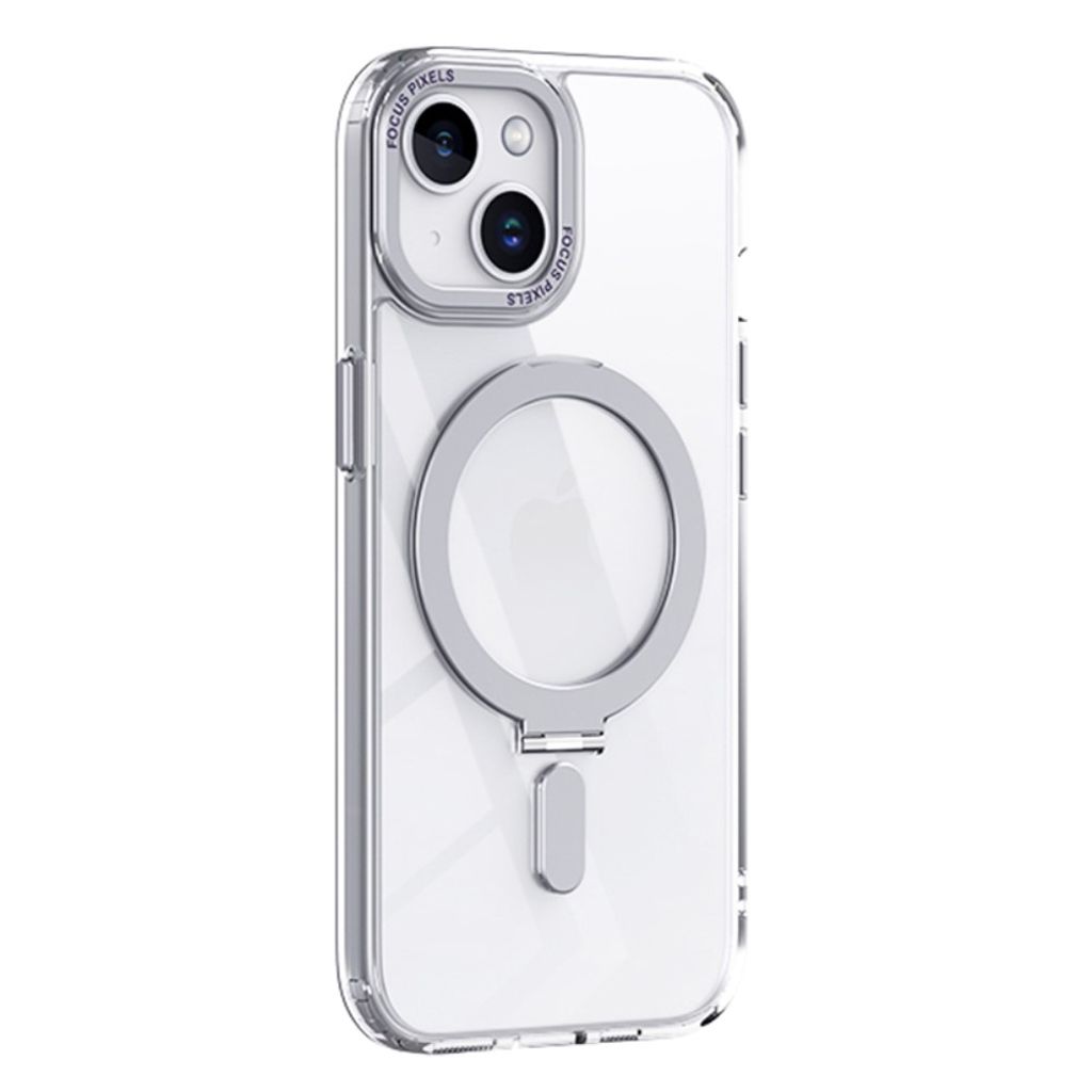 IPhone 15 Plus skal with a stativ - transparent