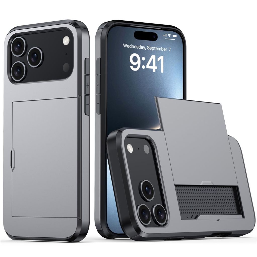 iPhone 17 Pro Max Case with card slot - Grey
