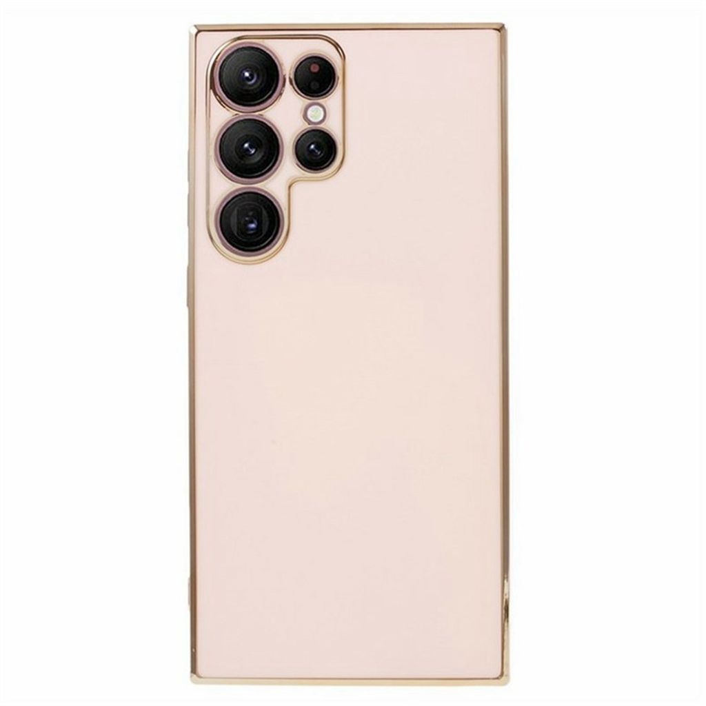 Samsung Galaxy S25 Ultra skal with guld Details – rosa