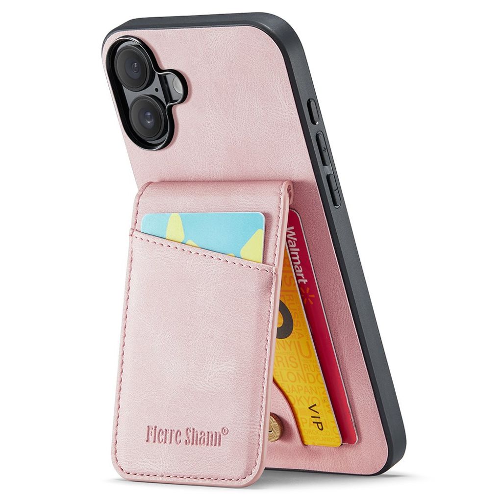 FIERRE SHANN iPhone 16 skal with stativ – rosa