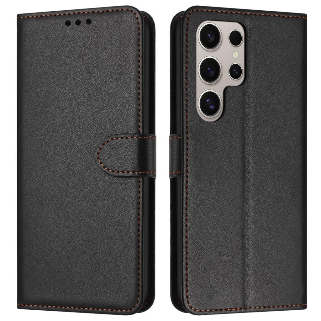 Samsung Galaxy S25 Ultra plånboksfodral with Strap – svart