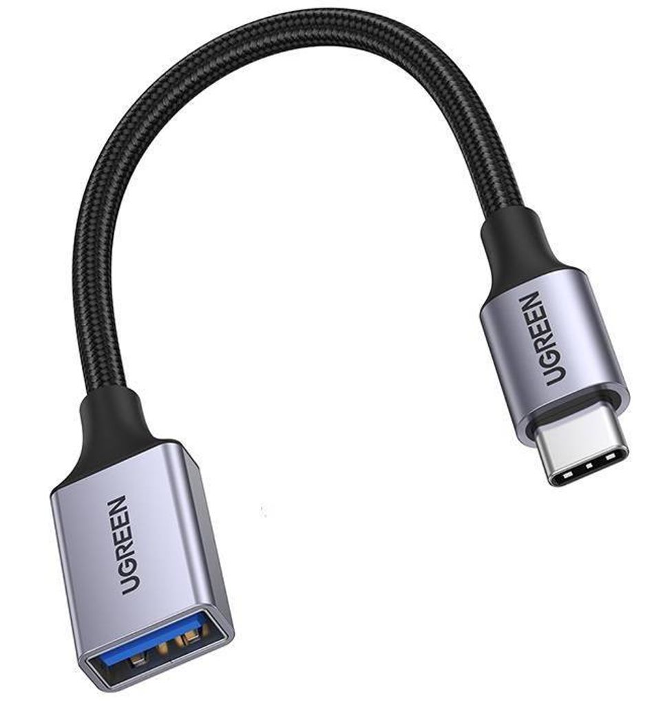 Ugreen OTG adapter cable USB-C male to USB-A female, 5Gb/s, 0.15m - Black