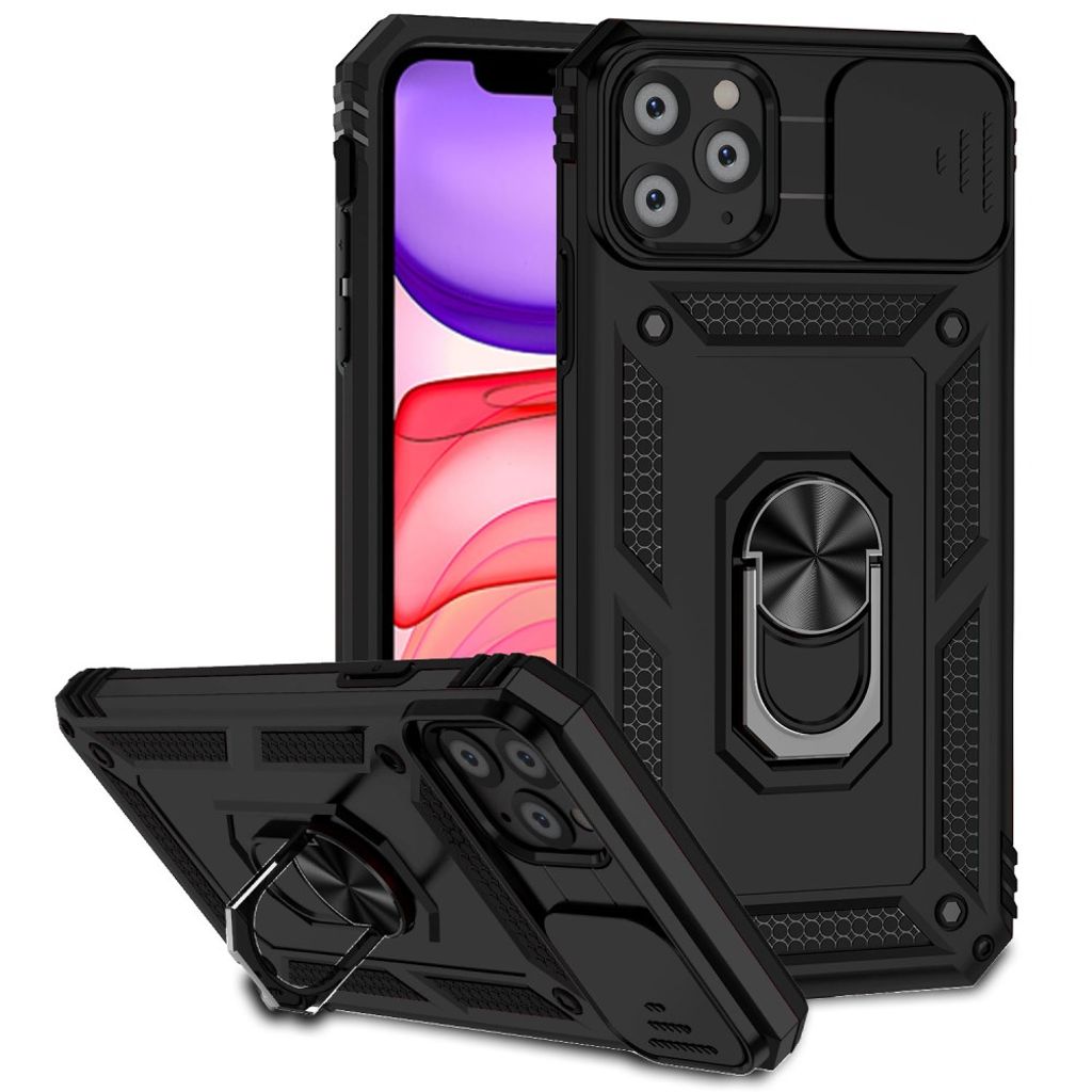 IPhone 11 Pro skal with Ring holder – svart
