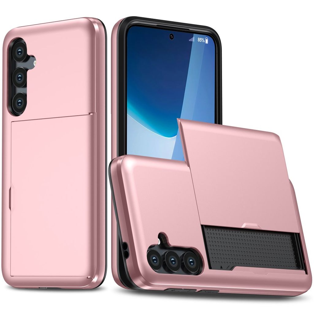 Samsung Galaxy S25 FE skal with kortfack - roséguld