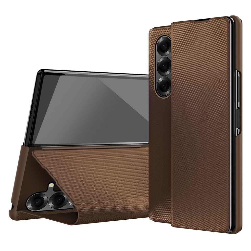 Samsung Galaxy Z Fold7 5G fodral with stativ – brun