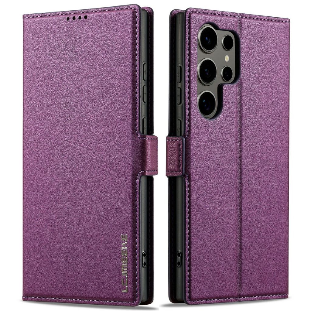 LC.IMEEKE Samsung Galaxy S25 Ultra plånboksfodral – lila