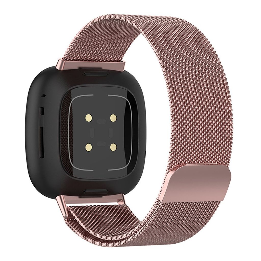 Fitbit Versa 3 Watch Band in Stainless Steel - Pink