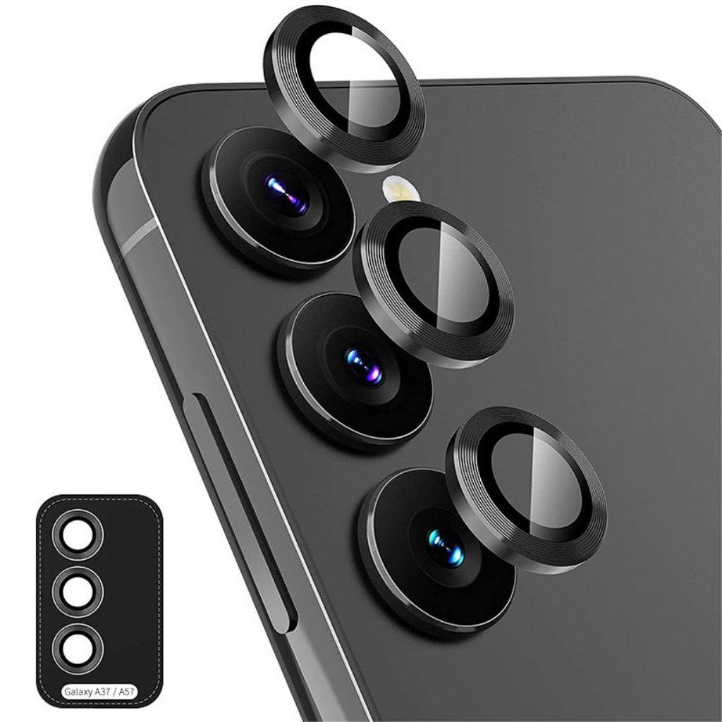 ENKAY Hat-Prince Samsung Galaxy A57 5G/A37 5G Camera Lens Protector – svart