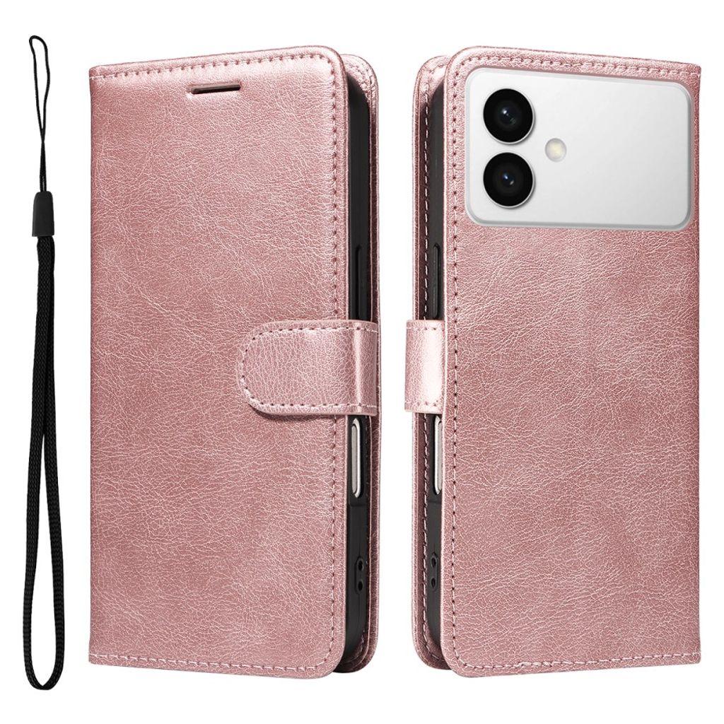 Samsung Galaxy S26 Edge fodral with Carrying strap - roséguld