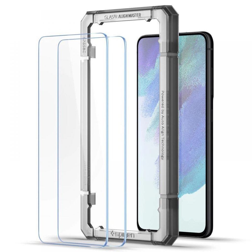 Spigen Samsung Galaxy S21 FE Tempered Glass Screen Protector Alm Glas.Tr, 2-Pack