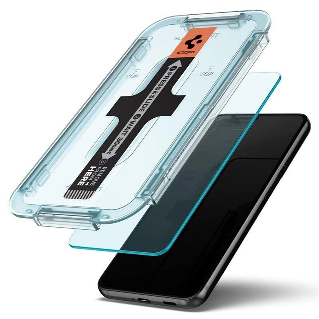 Spigen Samsung Galaxy S22 härdat glas skärmskydd Glas.Tr "Ez Fit" , 2-Pack
