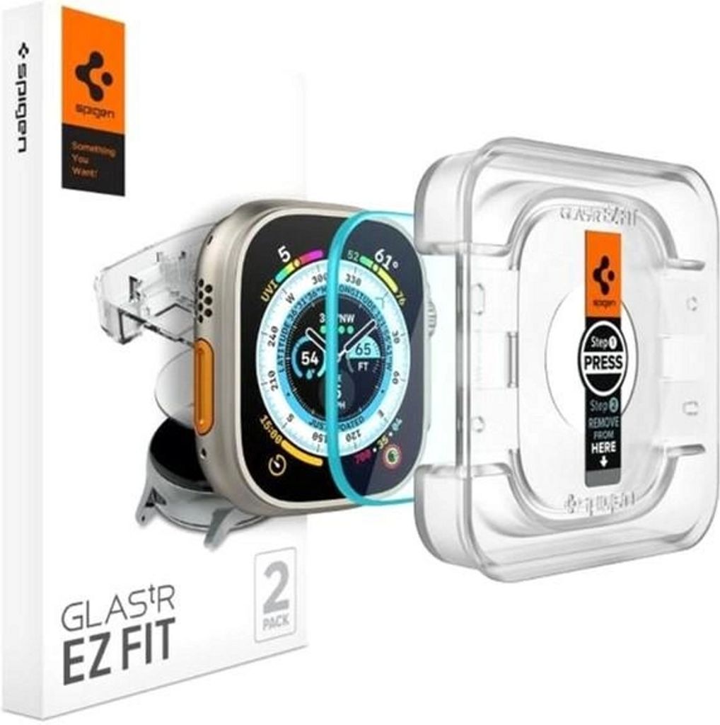 Spigen Glas.Tr "Ez Fit" härdat glas skärmskydd Apple Watch Ultra 49mm - transparent